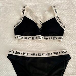 Black and White Roxy Bikini/Bathing Suit Size Medium